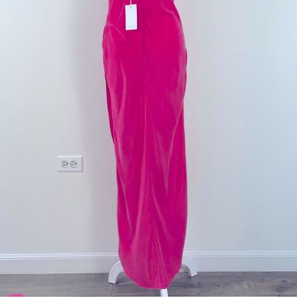 Lovers and Friends Noah Wrap Dress Hot Prink size M NEW Midi - Picture 7 of 11